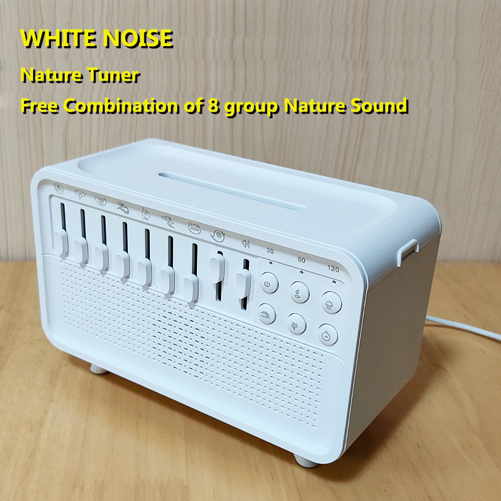 3 In 1 Bluetooth Speaker, White Noise Sleep Night Light, Humidifier All-in-one Machine, Free Combination of 8 Group Nature Sounds.
