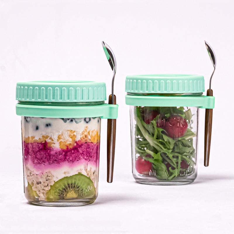 Trendy Overnight Oatmeal Mug Sealed Glass