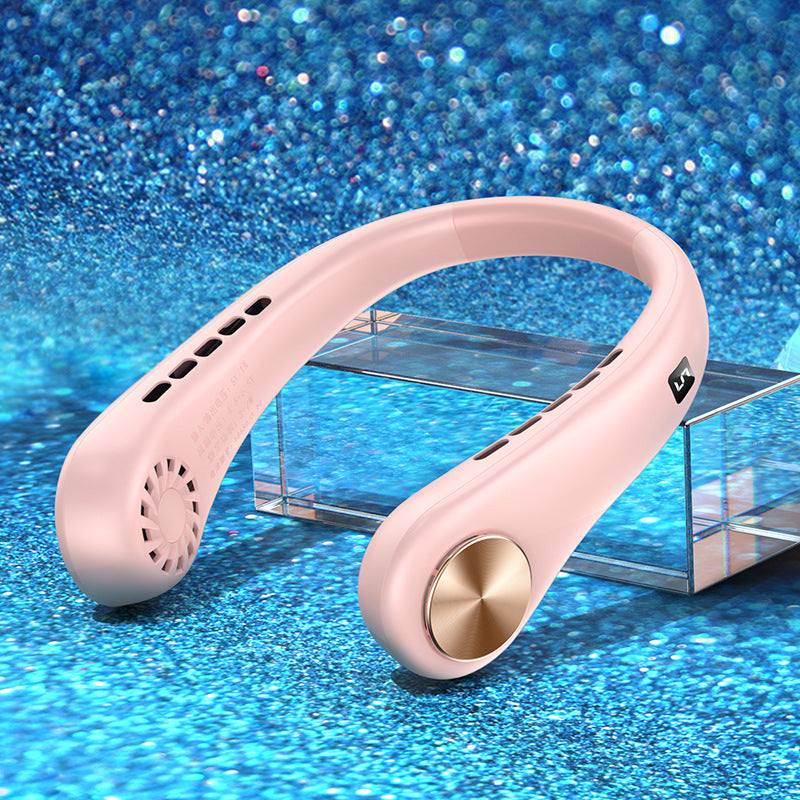 New Mini Neck Fan Portable Bladeless Hanging Neck Rechargeable Air Cooler Mini Summer Sports Fans AuraRitmo