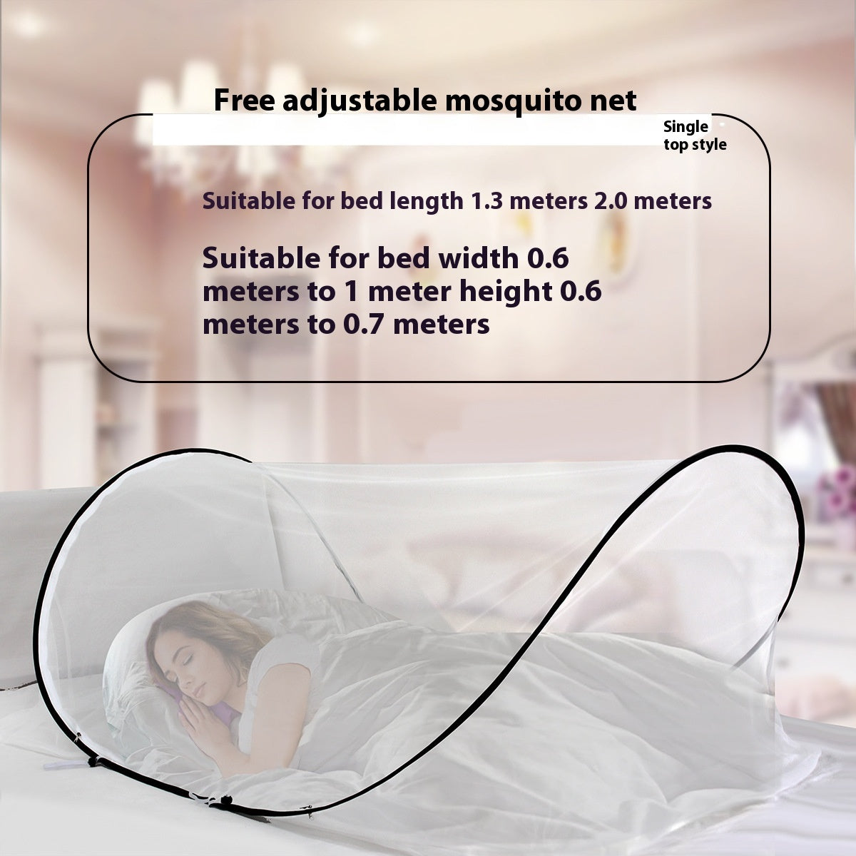 Installation-free Single Bed Student Dormitory Hotel Household Mosquito Net AuraRitmo
