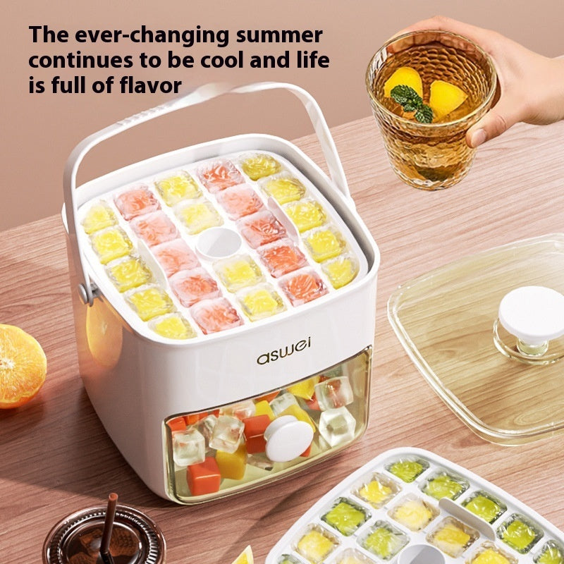 Large Capacity Ice Storage Household Food Grade Pressing Ice Cube Mold Ice Maker