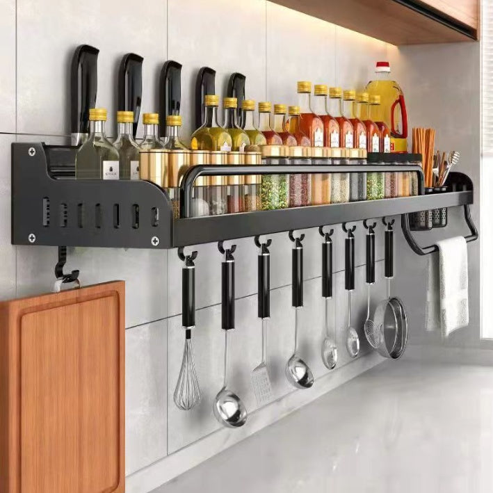 Kitchen Seasoning Shelf Wall-mounted Perforation-free Storage