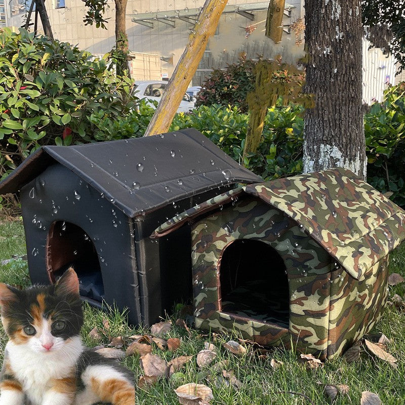 Outdoor Waterproof Shelter For Dogs & Cats