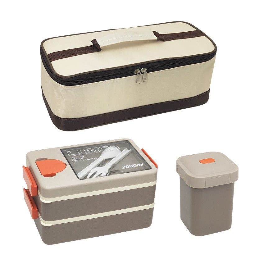 Double Deck Insulated Lunch Box Soup Cups Suit