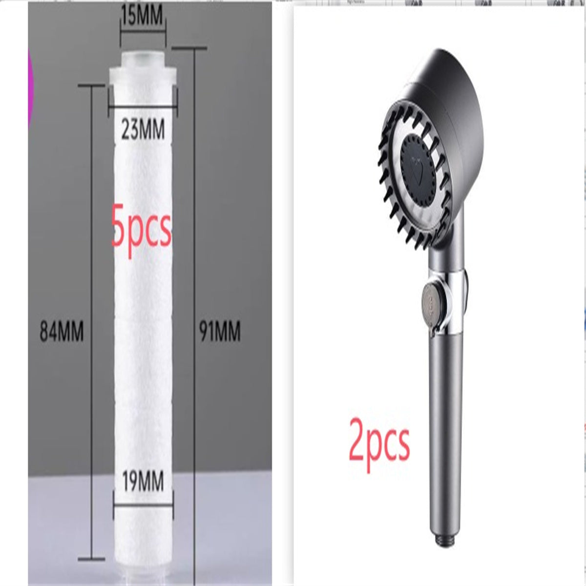 3 Modes Shower Head High Pressure Showerhead Portable Filter Rainfall Faucet Tap Bathroom Bath Home Innovative Accessories AuraRitmo