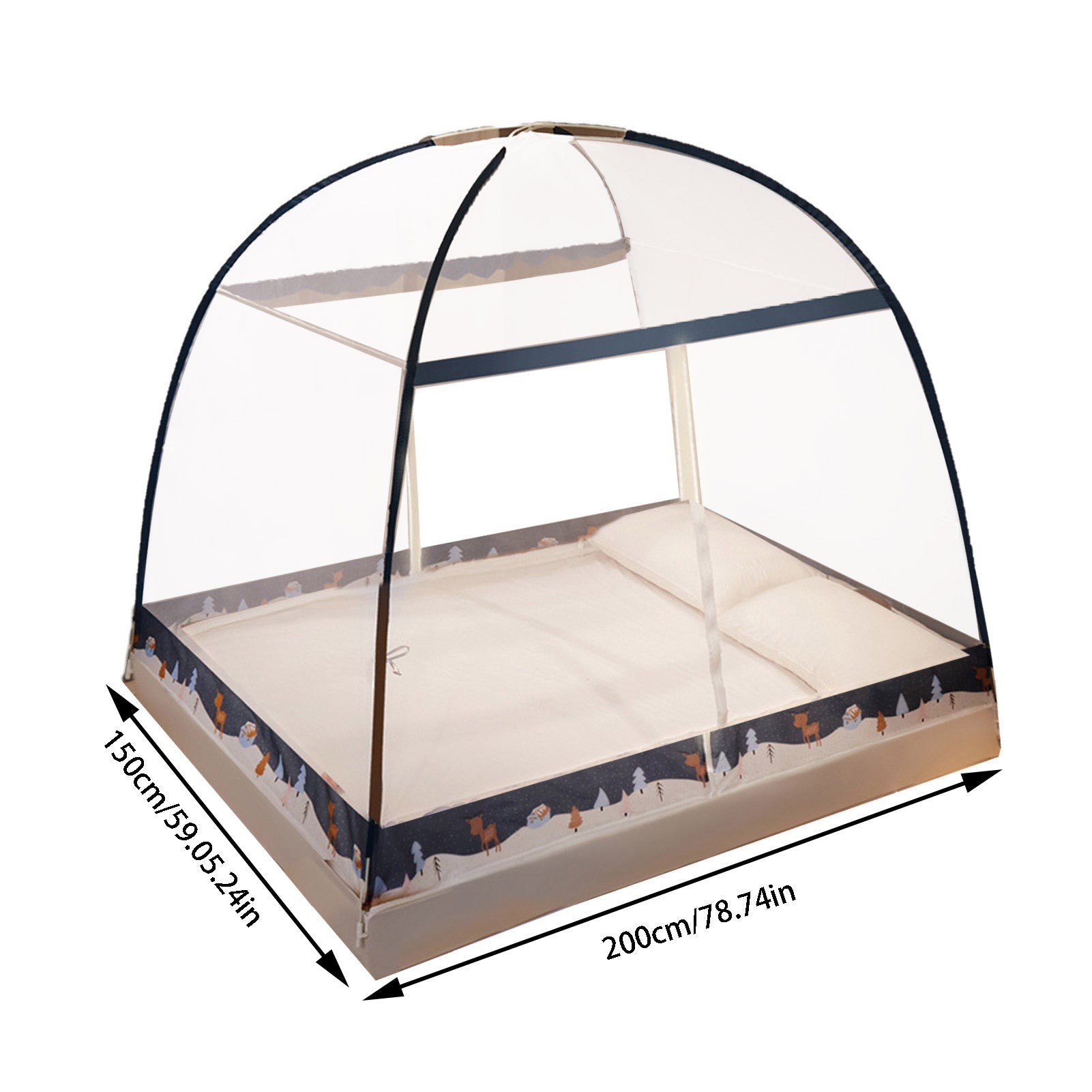 Double Door Zipper Foldable Dormitory Account AuraRitmo
