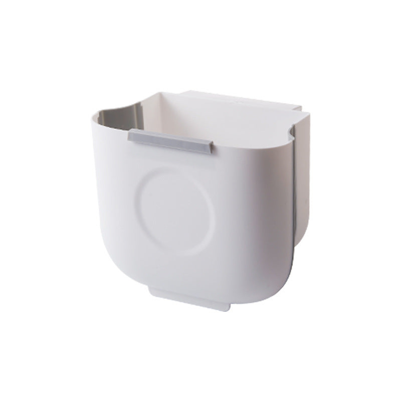 Kitchen Folding Wall Mounted Trash Can Household Cabinet Door Hanging Car Storage