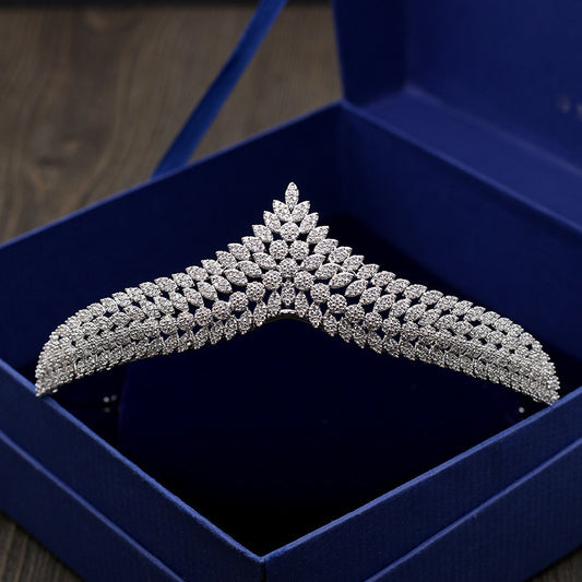 Bridal Tiara Zircon Crown Wedding Dress