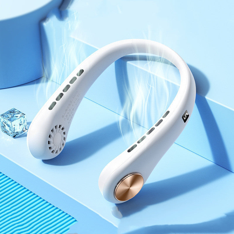 New Mini Neck Fan Portable Bladeless Hanging Neck Rechargeable Air Cooler Mini Summer Sports Fans AuraRitmo