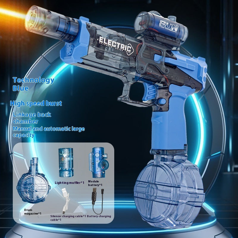 Fire Rat Electric Water Pistol Cool Light Full Automatic Water Spray Gun Summer Toy Sports Entertainment Children Gifts
