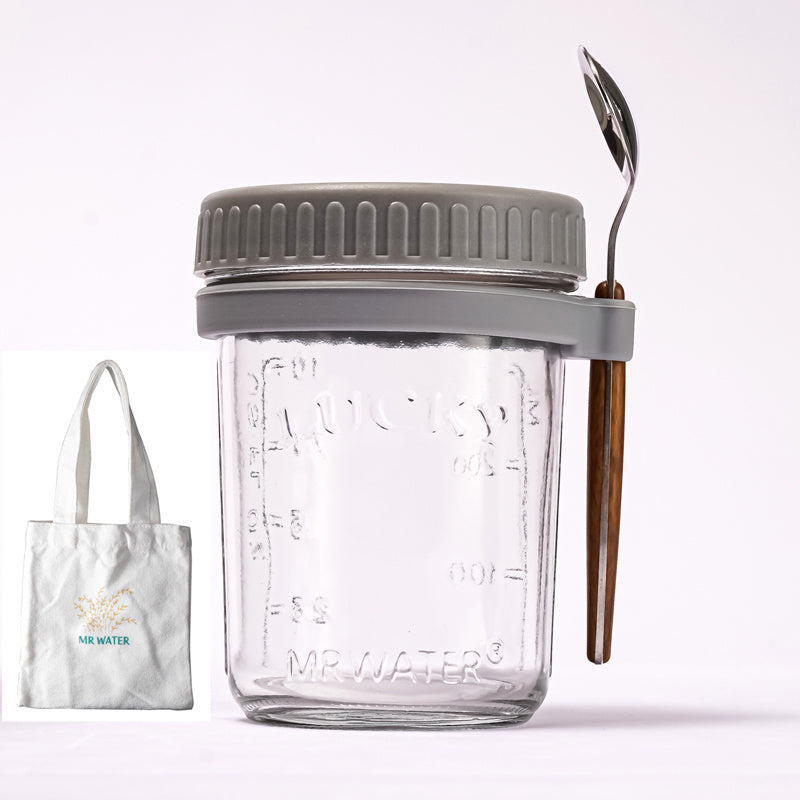 Trendy Overnight Oatmeal Mug Sealed Glass