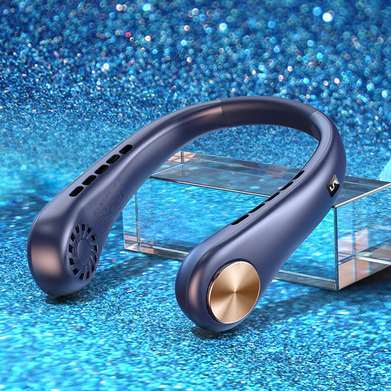 New Mini Neck Fan Portable Bladeless Hanging Neck Rechargeable Air Cooler Mini Summer Sports Fans AuraRitmo