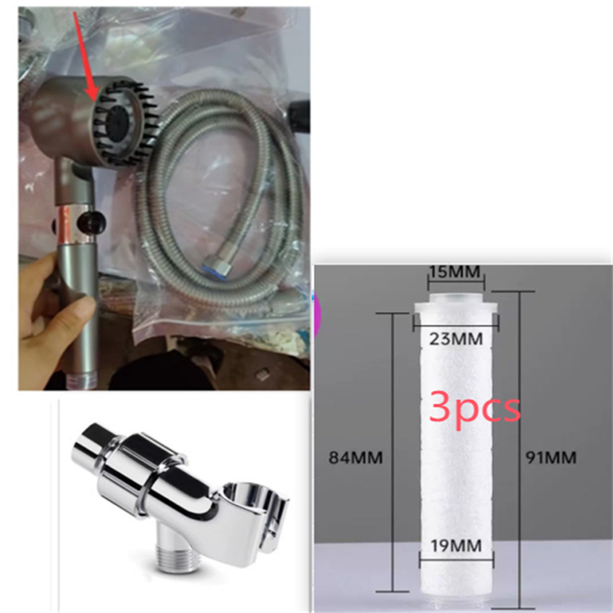 3 Modes Shower Head High Pressure Showerhead Portable Filter Rainfall Faucet Tap Bathroom Bath Home Innovative Accessories AuraRitmo