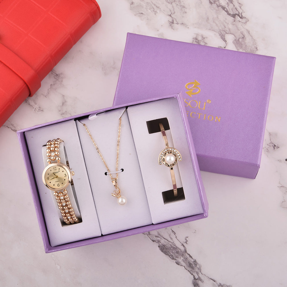 Valentine's Day Gift Watch Women's Simple Bracelet Set