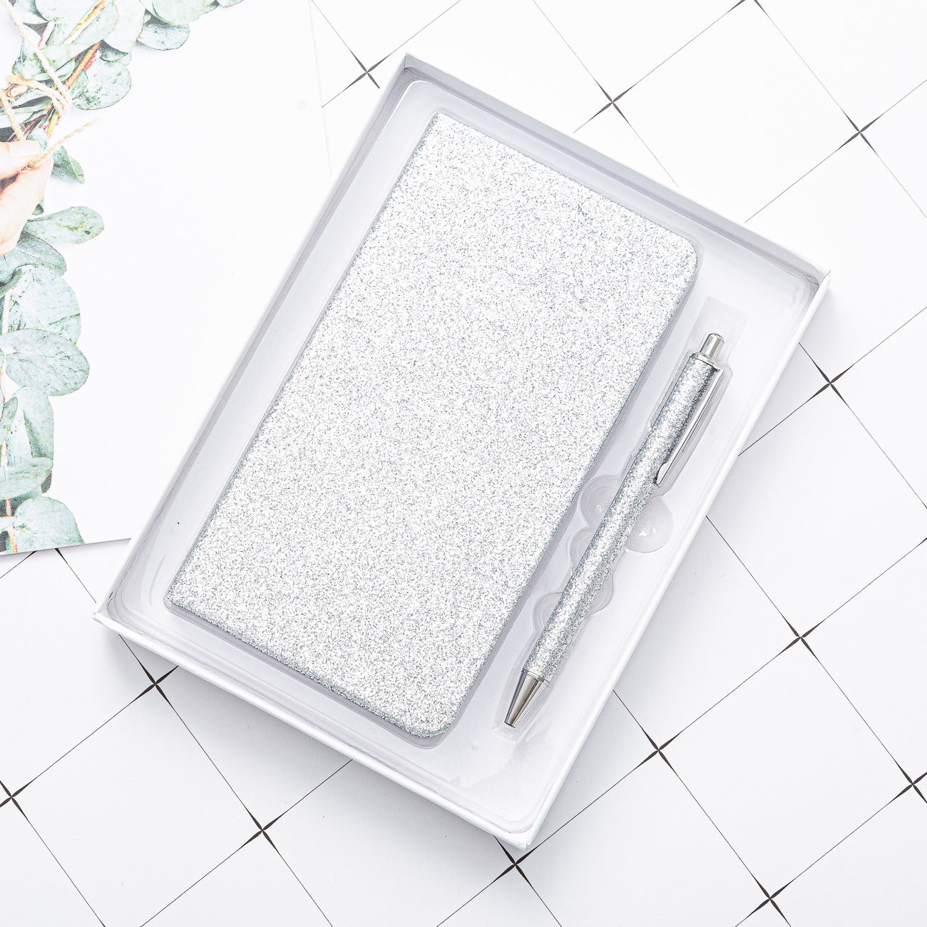 Gift Notepad Gold Powder A6 Notebook Set Customizable Logo Diary Notebook Stationery Gift Box
