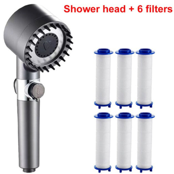 3 Modes Shower Head High Pressure Showerhead Portable Filter Rainfall Faucet Tap Bathroom Bath Home Innovative Accessories AuraRitmo