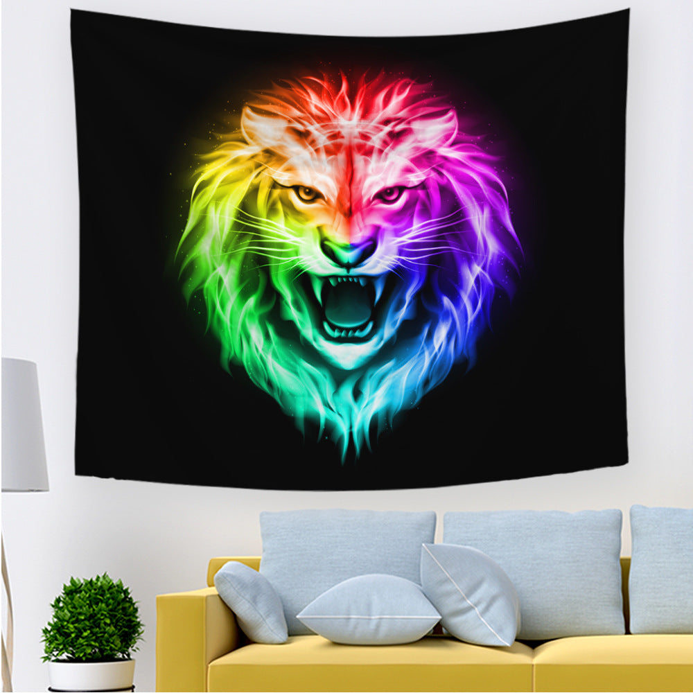 Hot Sale Decorative Cloth Cool Lion Tapestry