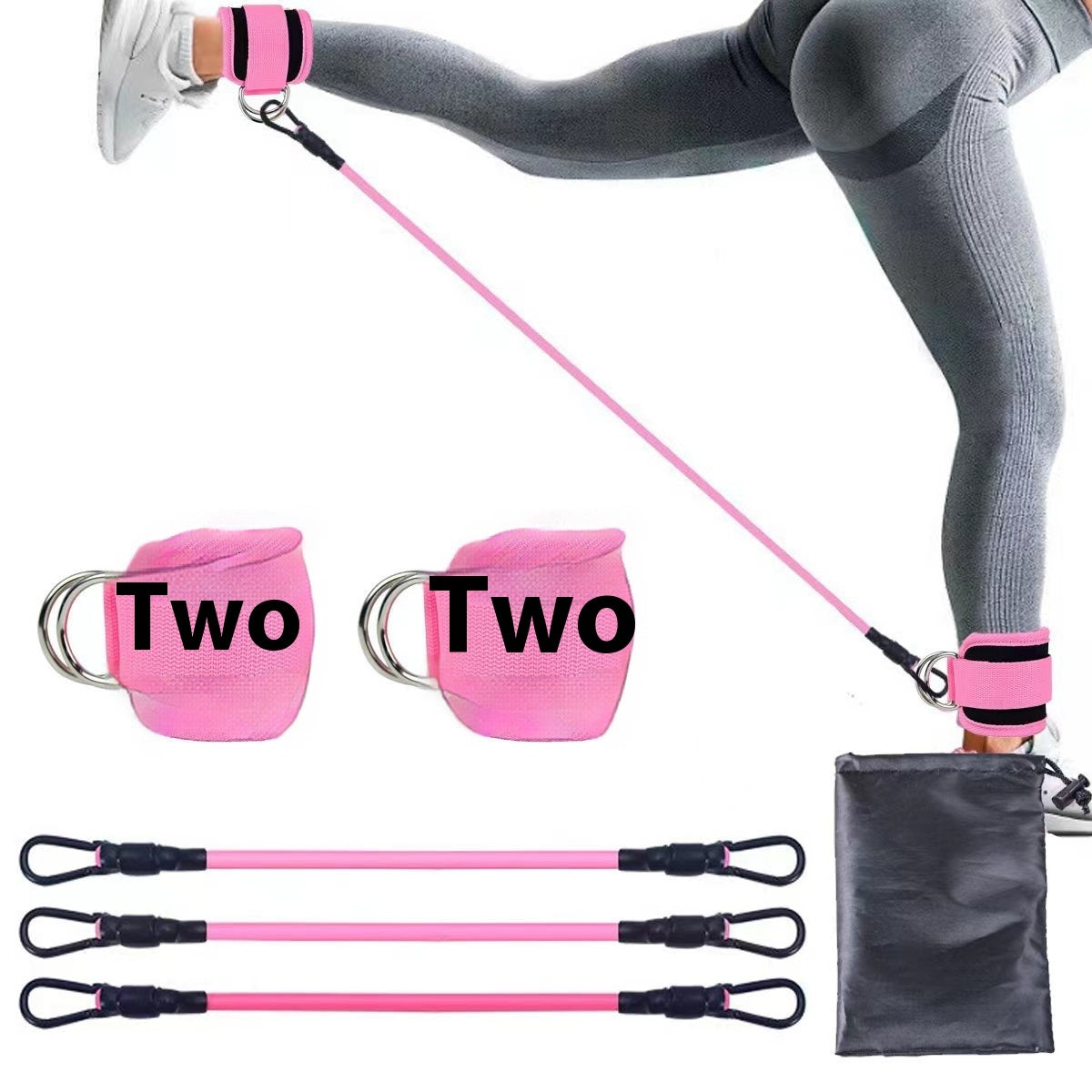 Ankle Strap Resistance Bands Hip Leg Strength Pull Rope Fitness Elastic Training Home Yoga Pilate Crossfit Workout Gym Equipment AuraRitmo