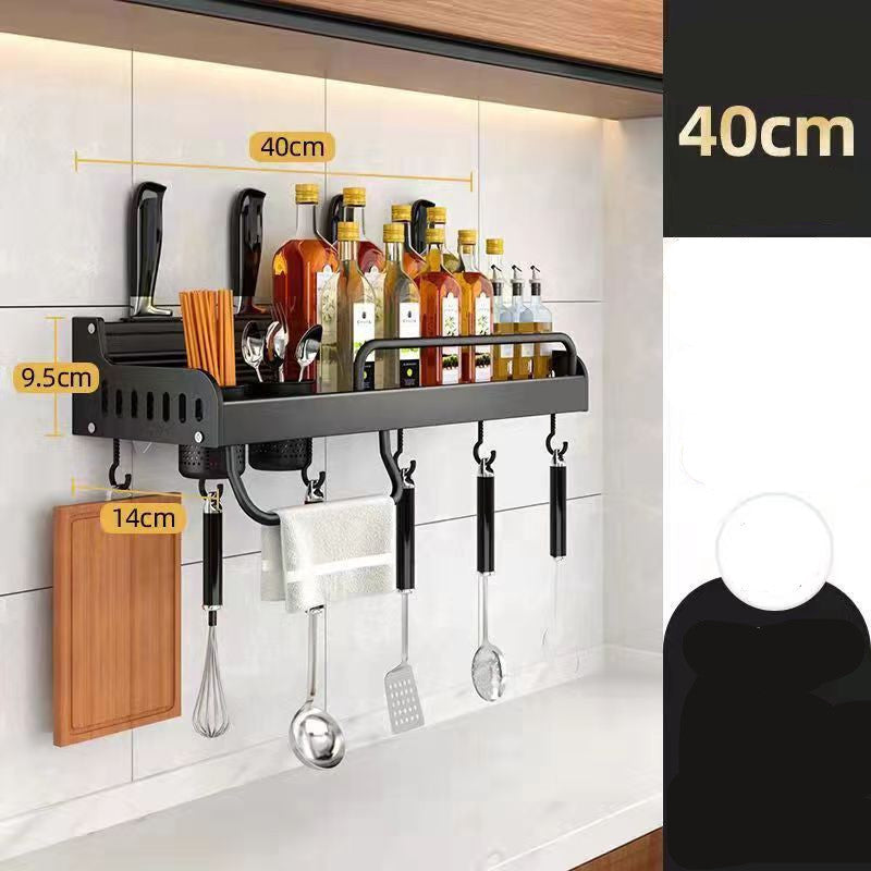 Kitchen Seasoning Shelf Wall-mounted Perforation-free Storage