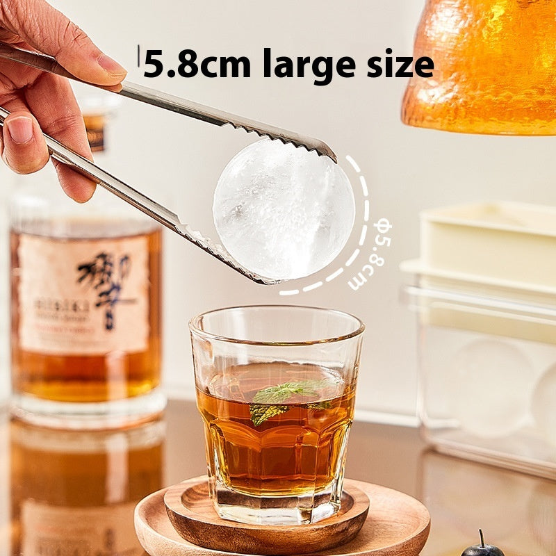 Round Ice Cube Mold Press Ice Tray Household Ice Maker
