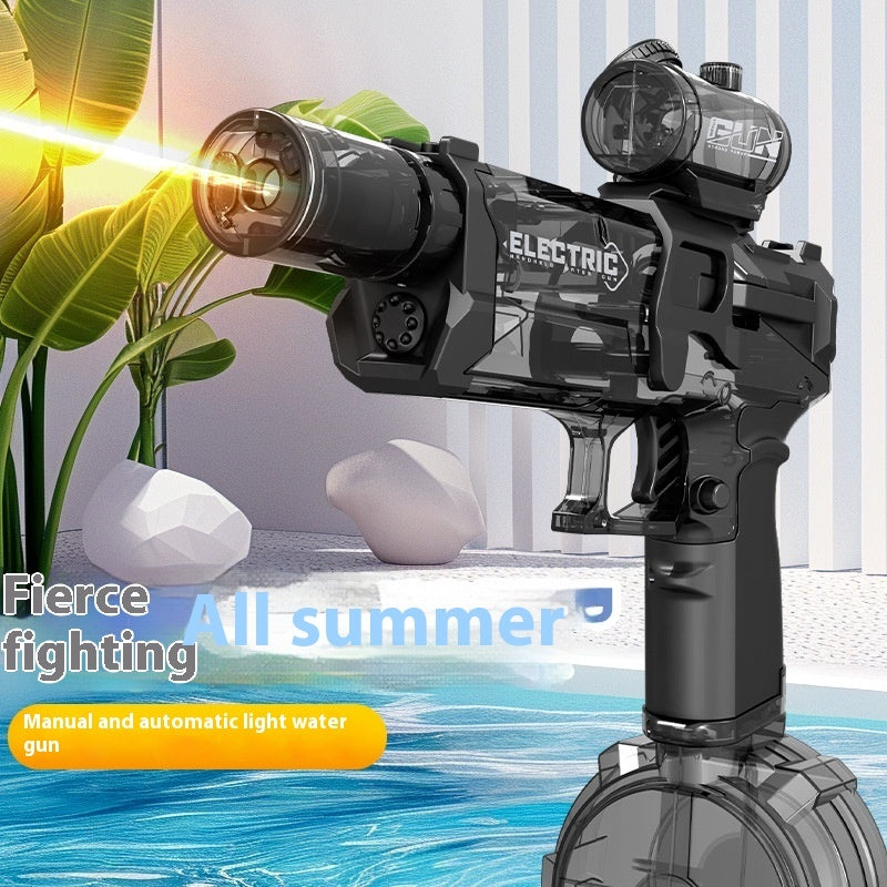 Fire Rat Electric Water Pistol Cool Light Full Automatic Water Spray Gun Summer Toy Sports Entertainment Children Gifts