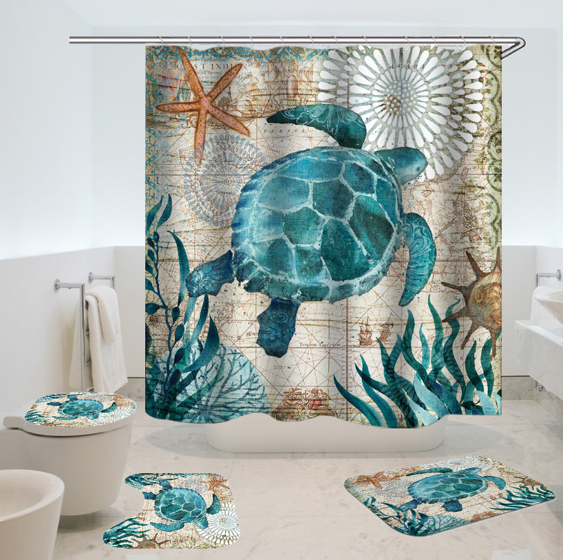 Polyester Waterproof Shower Curtain Partition Curtain
