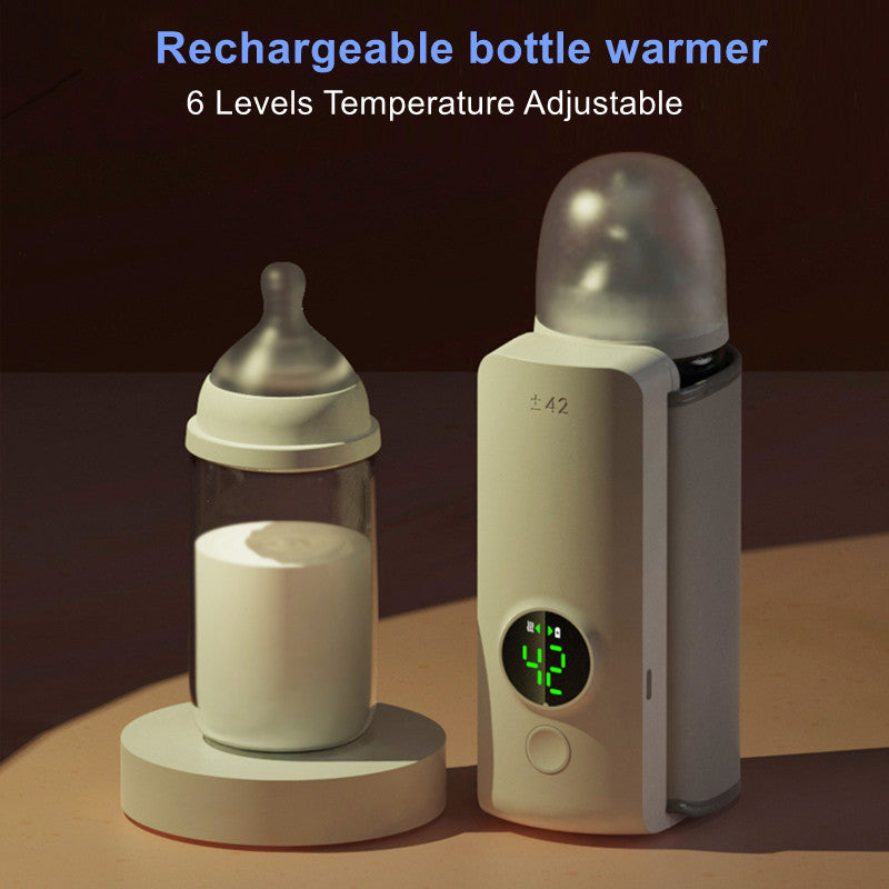 Portable Wireless Rechargeable Baby Bottle Warmer USB Charging And Heating Bag Portable Constant Temperature Milk Warmer Universal Bottle Insulation Sleeve AuraRitmo