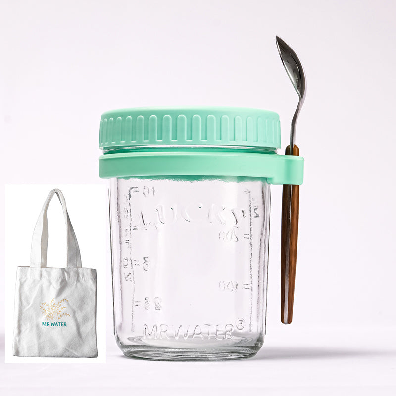 Trendy Overnight Oatmeal Mug Sealed Glass