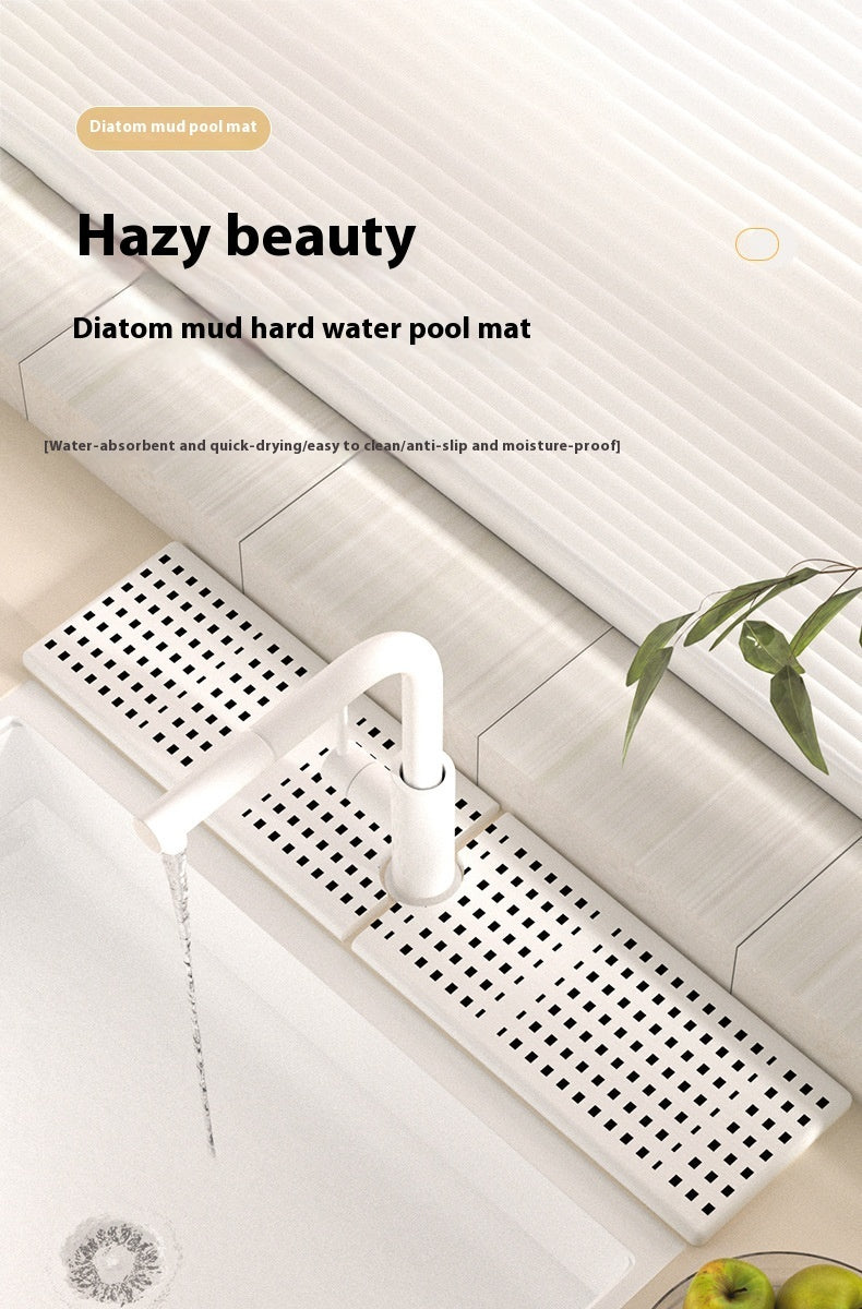 Drying Mat Absorbent Stone Plate Table Top Water Draining Pad