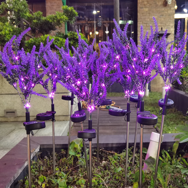 LED Solar Lavender Lamp Outdoor Lawn Landscape