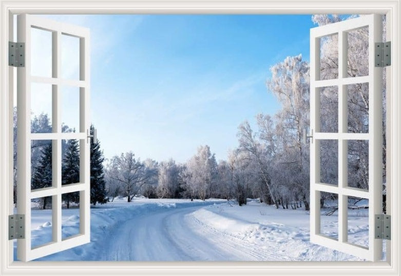 Self-adhesive Wallpaper Fake Window Background Painting