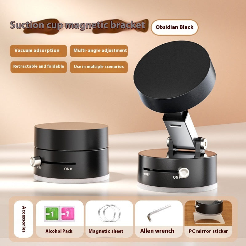 Foldable Magnetic Vacuum Car Phone Holder Foldable Suction Cup With Suction Cup Hands-Free Navigation For Smart Phone AuraRitmo