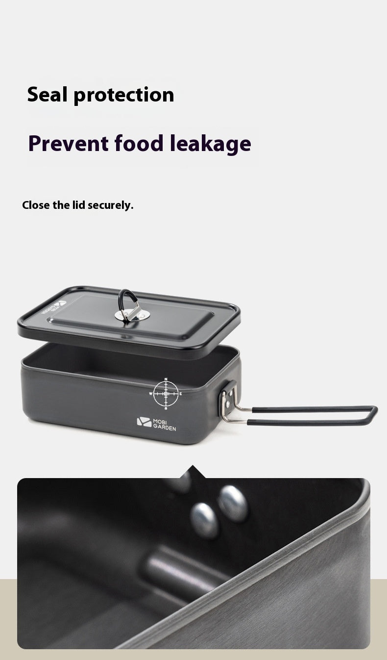 Aluminum Alloy Single Lunch Box Outdoor Camping Lunch Box