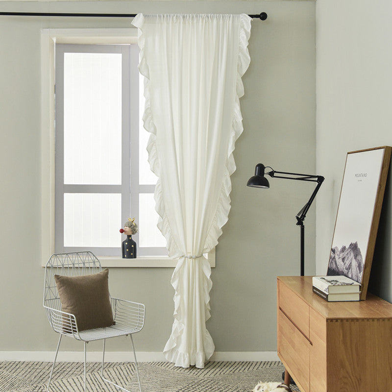 Curtain Pleated Ruffled Semi Blackout Curtain Fabric