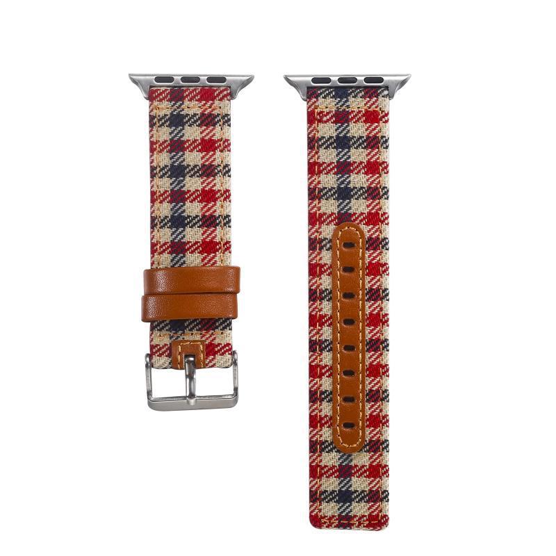 Hot Sale Houndstooth Canvas Leather Strap