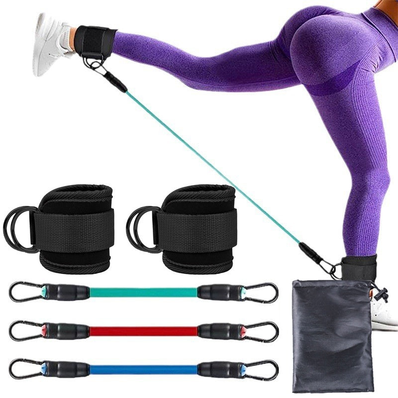 Ankle Strap Resistance Bands Hip Leg Strength Pull Rope Fitness Elastic Training Home Yoga Pilate Crossfit Workout Gym Equipment AuraRitmo