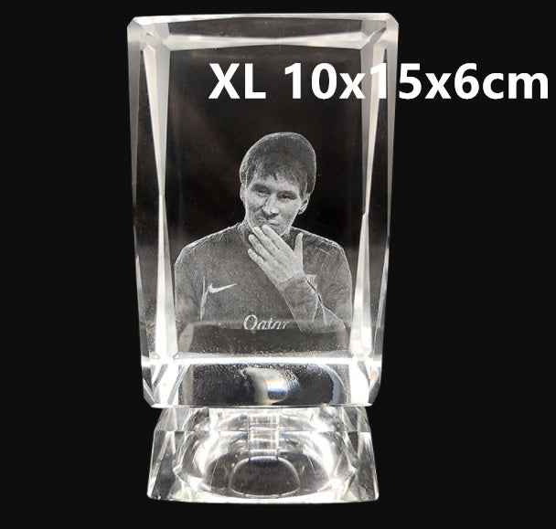 3D Laser Square Crystal Photo Frame With Love Custom Glass Cube AuraRitmo