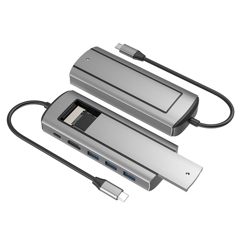 6in1 Typec Docking Station Usb Hub Expansion Interface 8in1 Hard Disk Box