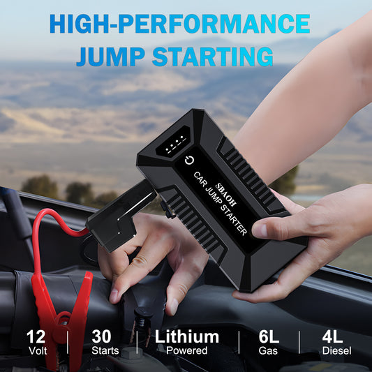 Portable Charger And Jumper Cables,Battery Booster,12V Jump Starter Battery Pack