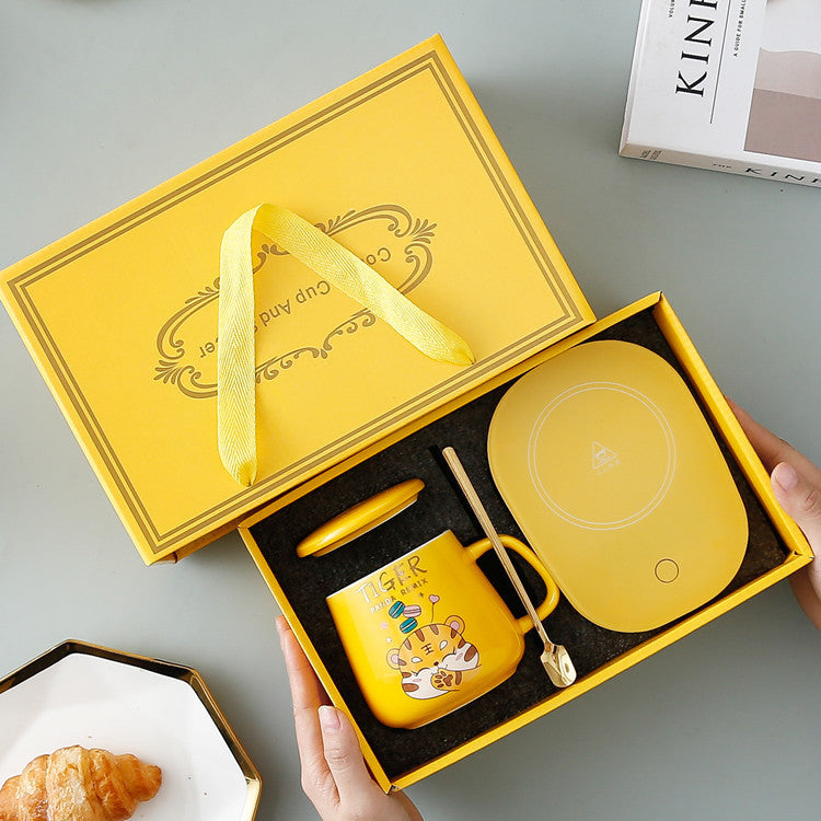 55 Degree Constant Temperature Ceramic Mug Gift Box Set