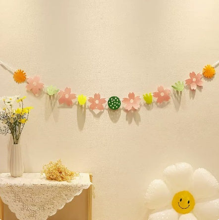 Happy Birthday Pull Flag Party Supplies Decoration Photo Props Scene Layout