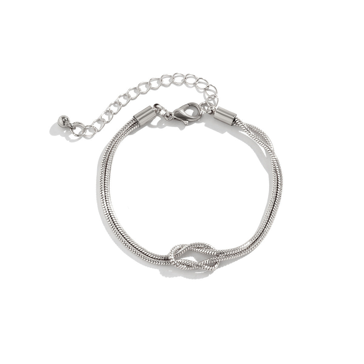 Simple Knot Snake Bone Bracelet Cold Style Design Element Bracelet
