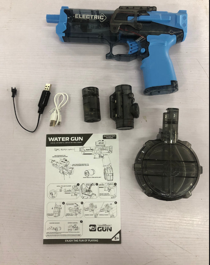 Fire Rat Electric Water Pistol Cool Light Full Automatic Water Spray Gun Summer Toy Sports Entertainment Children Gifts
