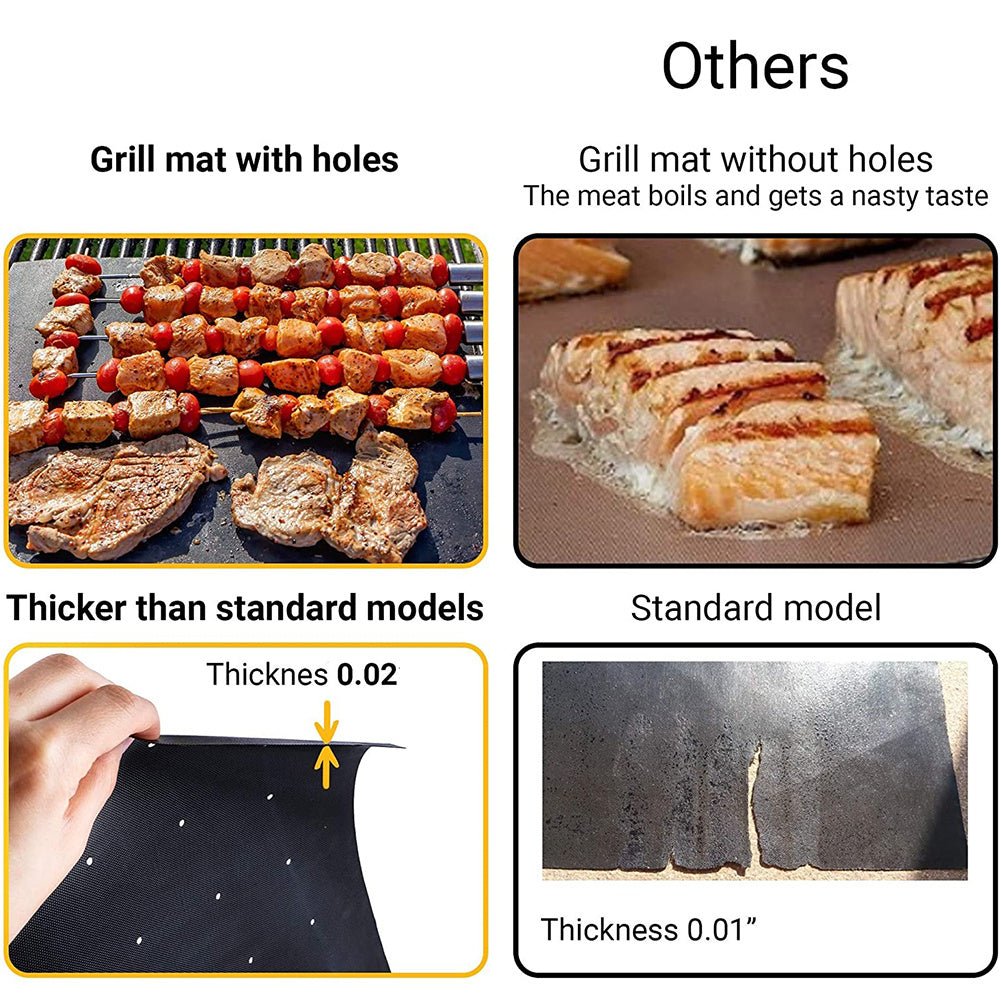 Thickened BBQ Non-stick Barbecue Mat Barbecue Mat Outdoor Barbecue Mat AuraRitmo