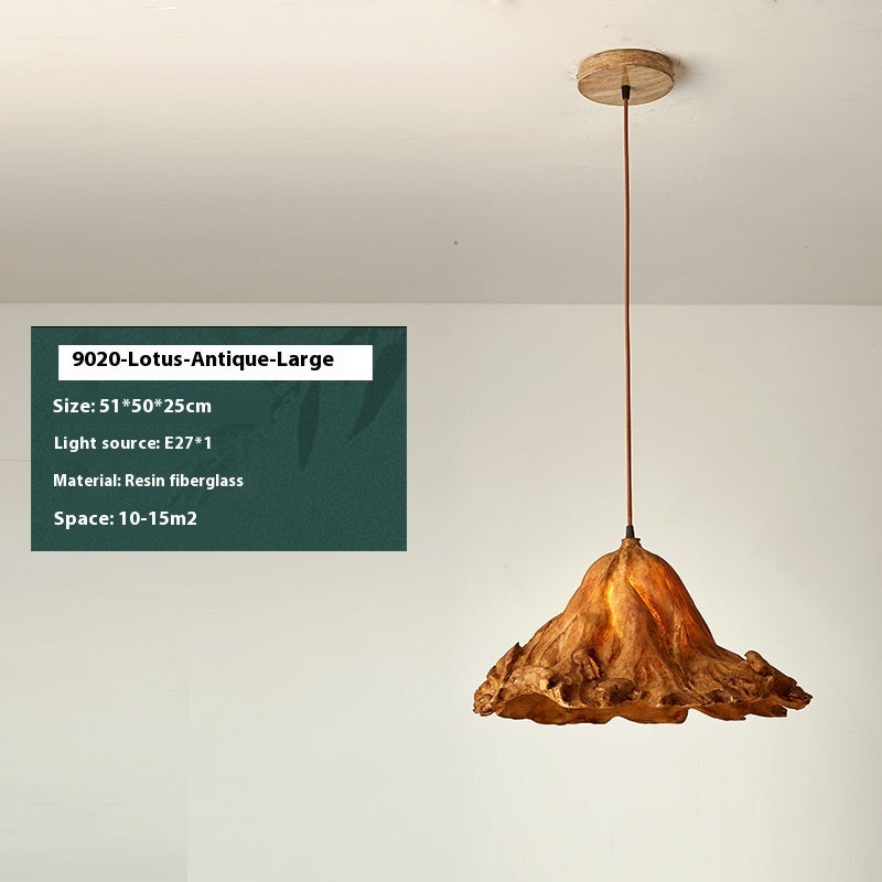 Lotus Leaf Retro Japanese Style Bed Head Restaurant Decoration Small Droplight