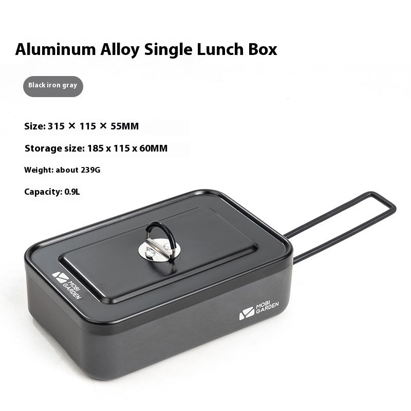 Aluminum Alloy Single Lunch Box Outdoor Camping Lunch Box