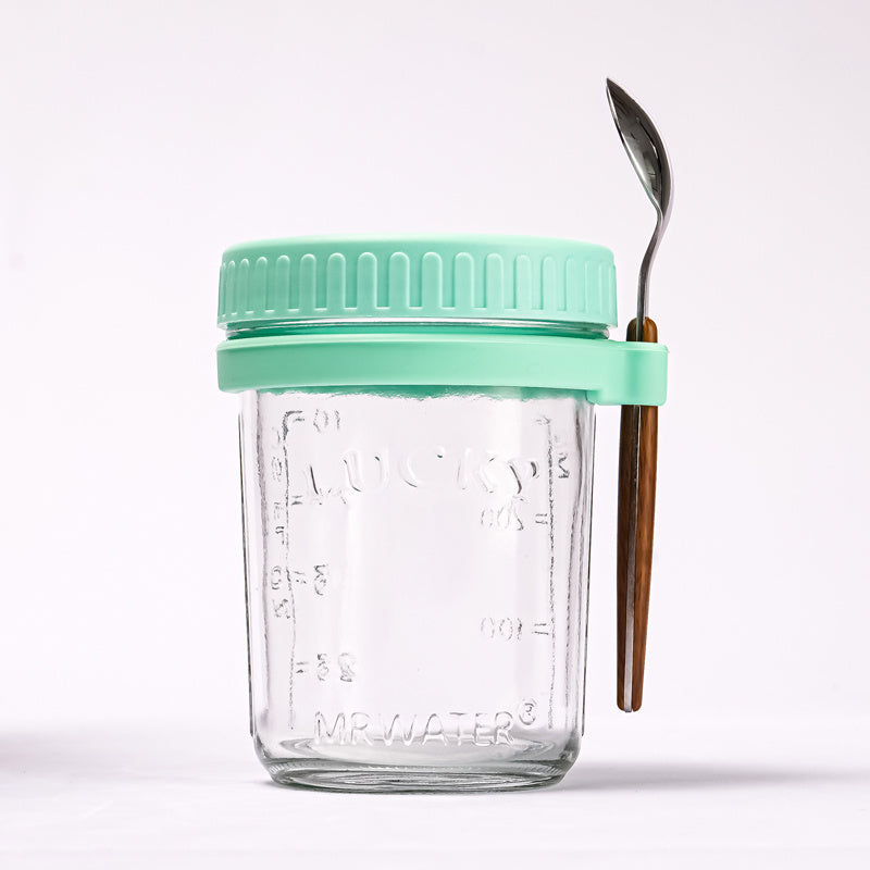 Trendy Overnight Oatmeal Mug Sealed Glass