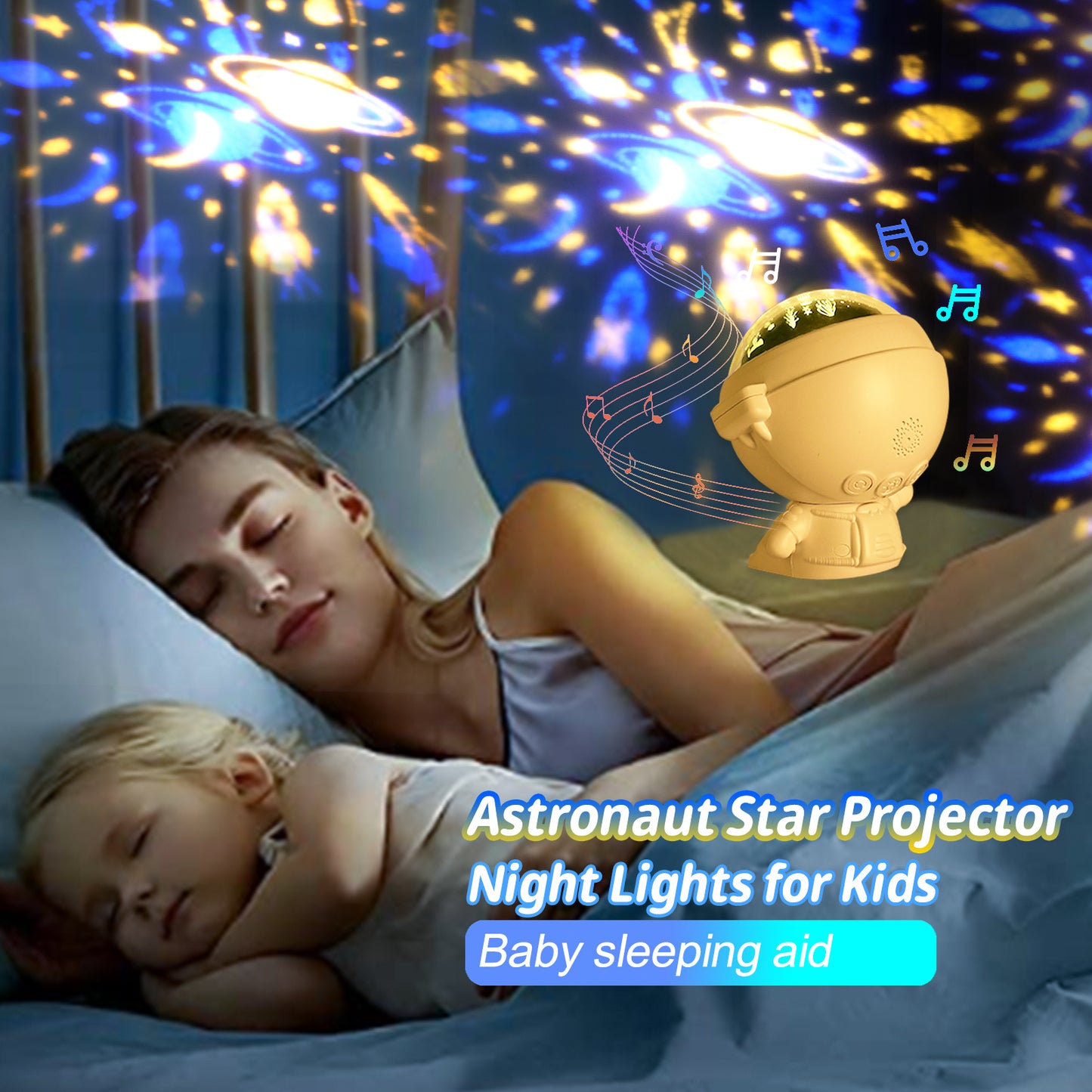 Galaxy Star Projector, Starry Sky Night Light, Astronaut Lamp Room Decor Gift, Child Kids Baby, Christmas Spaceman Projection