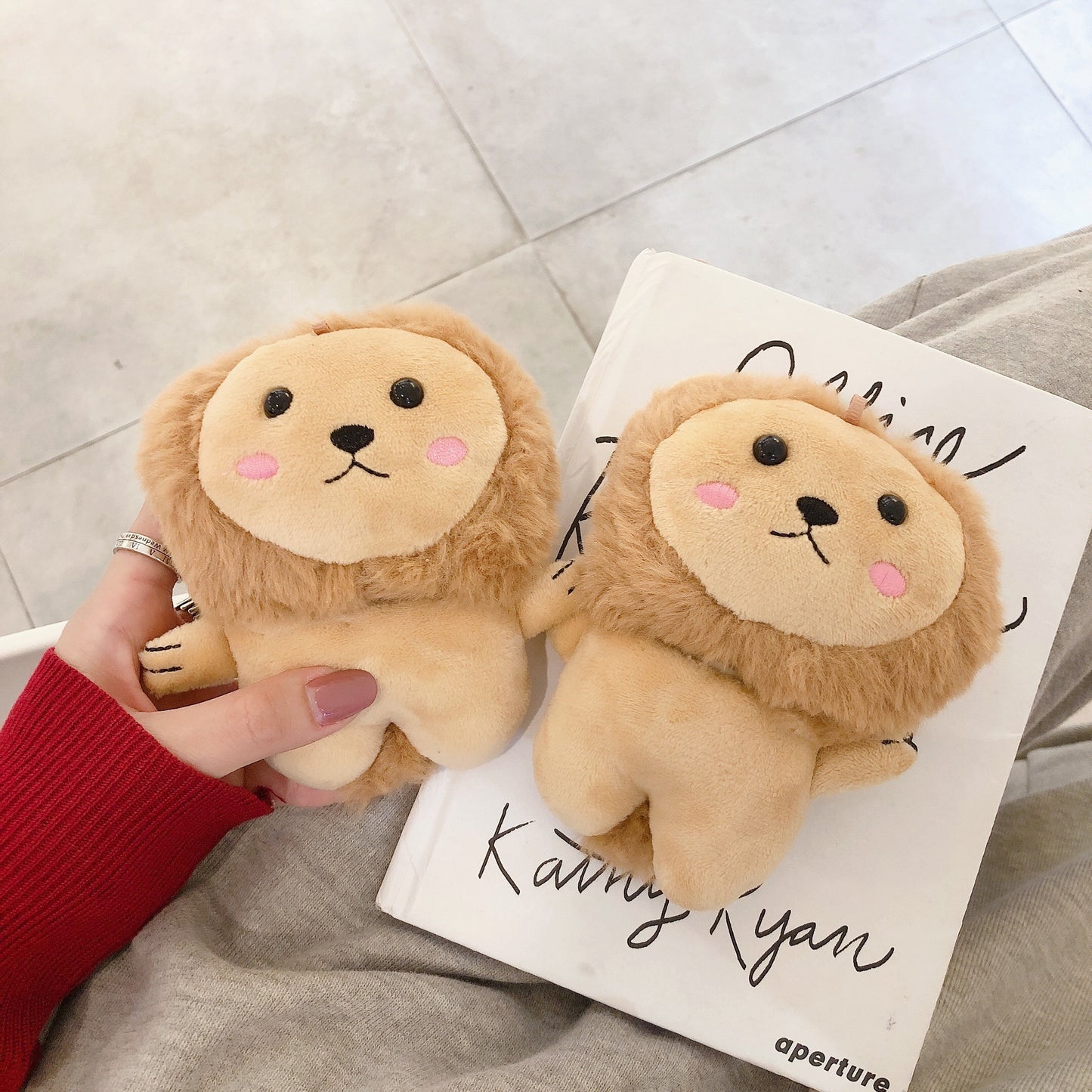 Compatible with Apple, Plush Lion Suitable For Airpods Protective Cover