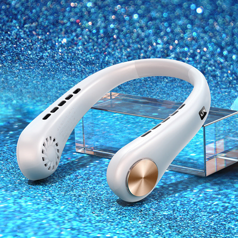 New Mini Neck Fan Portable Bladeless Hanging Neck Rechargeable Air Cooler Mini Summer Sports Fans AuraRitmo